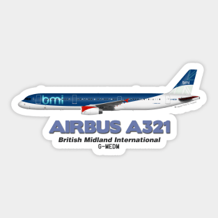 Airbus A321 - British Midland International Sticker